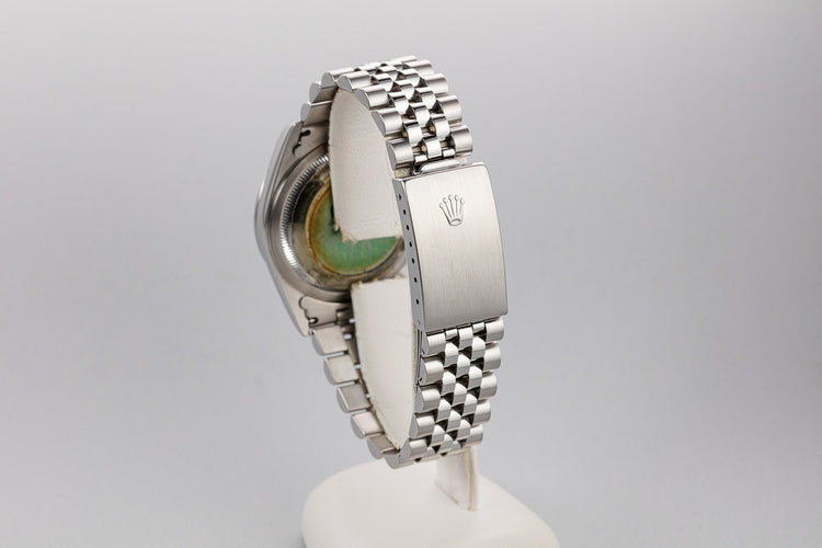 2002 Rolex DateJust 16220 No Lume White Roman Dial with Box and Papers