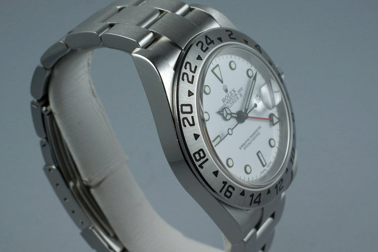 2003 Rolex Explorer II 16570 White Dial