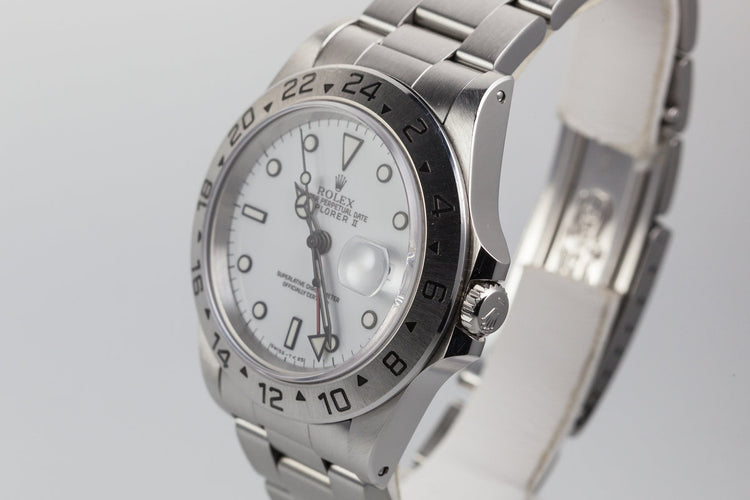 1995 Rolex Explorer II 16570 White Dial