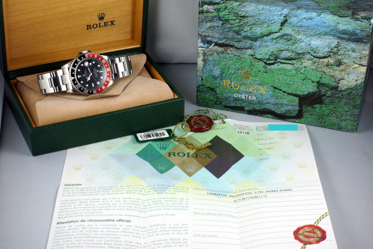 2001 Rolex GMT II 16710 with Box and Papers