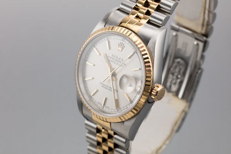 2002 Rolex Two-Tone DateJust 16233 Silver Dial