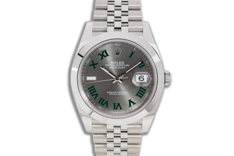 2021 Rolex DateJust 126300 41mm Wimbledon Dial & Jubilee Bracelet with Box, Card, Booklets, & Hangtags