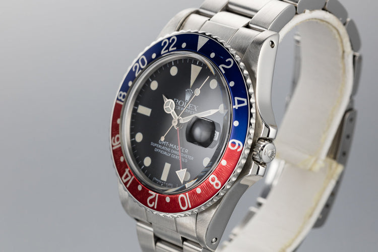 1985 Rolex GMT-Master 16750 with "Pepsi" Bezel Insert