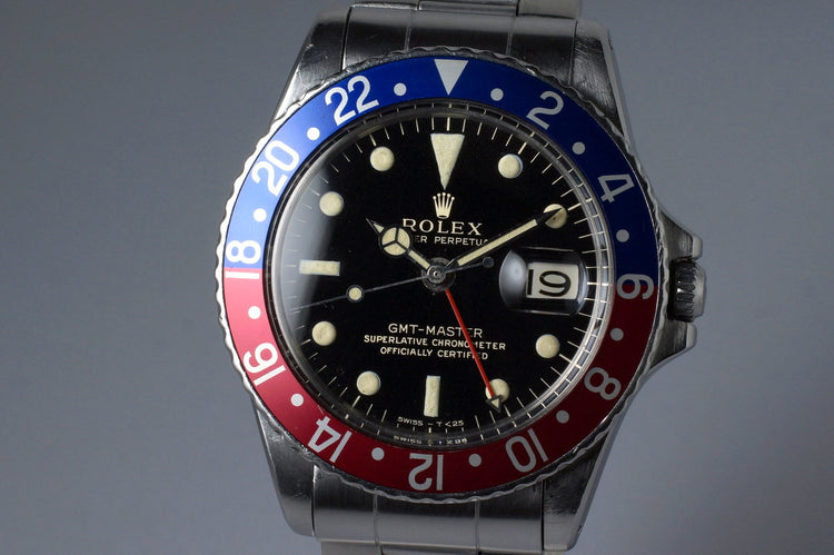 1967 Rolex GMT 1675 Glossy Gilt Dial