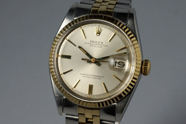 1967 Rolex Two Tone DateJust 1601 Silver Dial