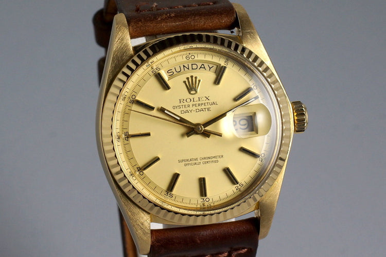 1977 Rolex YG Day Date 1803 Matte Champagne Dial