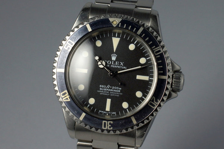 1968 Rolex Submariner 5512 4 Line Serif Dial