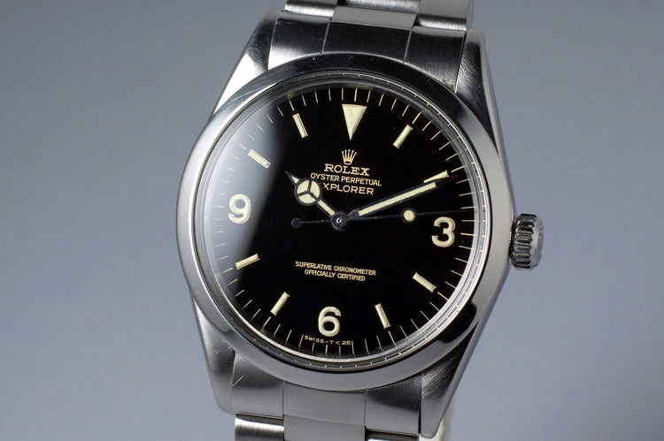1965 Rolex Explorer 1 1016 Glossy Gilt Dial with Box and Double Punched Papers