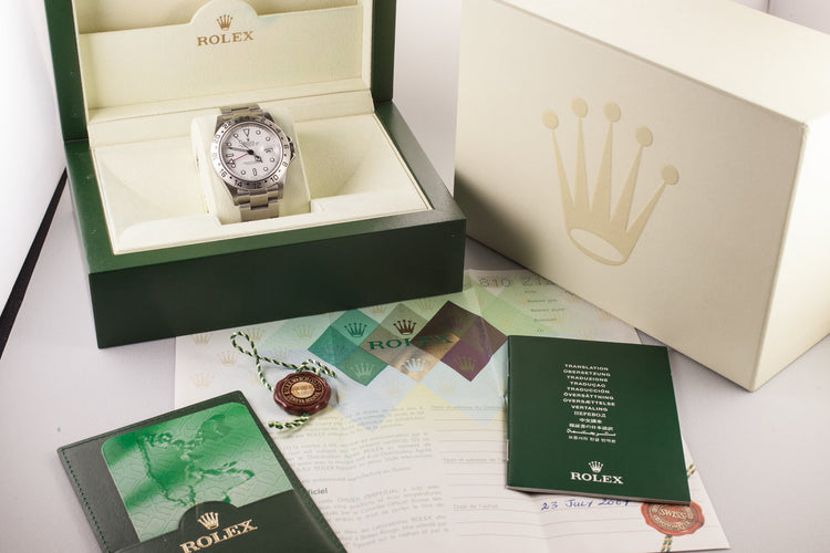 2006 Rolex Explorer II 16570 White Dial with Box and Papers