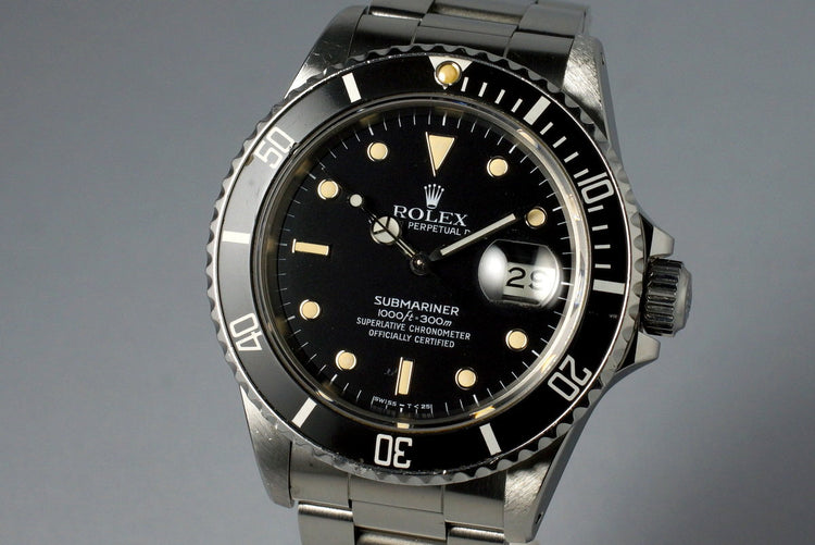 1988 Rolex Submariner 168000 with RSC Papers