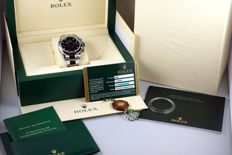2015 Rolex Daytona 116520 Black Dial with Box and Papers MINT