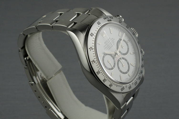1996 Rolex SS Zenith Daytona 16520 White Dial