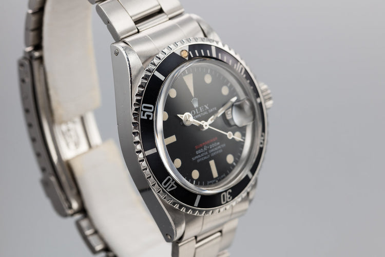 1970 Rolex Red Submariner 1680 with MK IV Dial with Rolex Service Papers