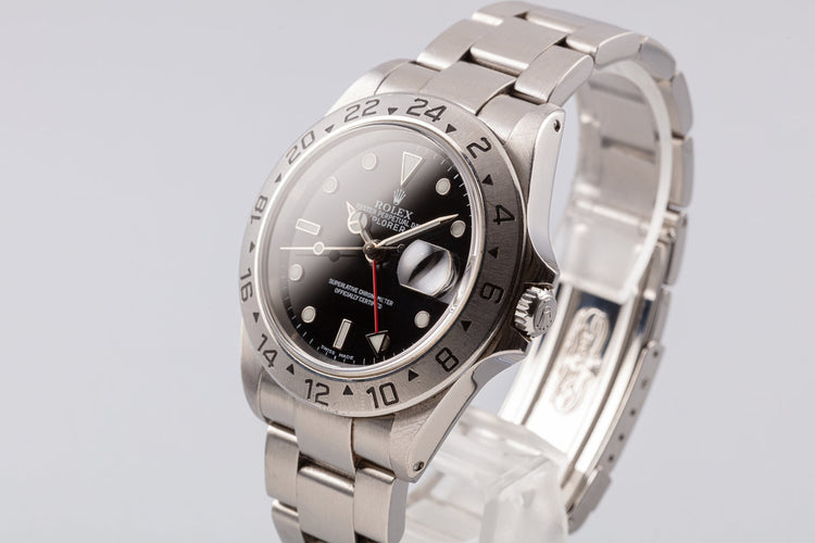 2002 Rolex Explorer II 16570 Black Dial w/ Papers