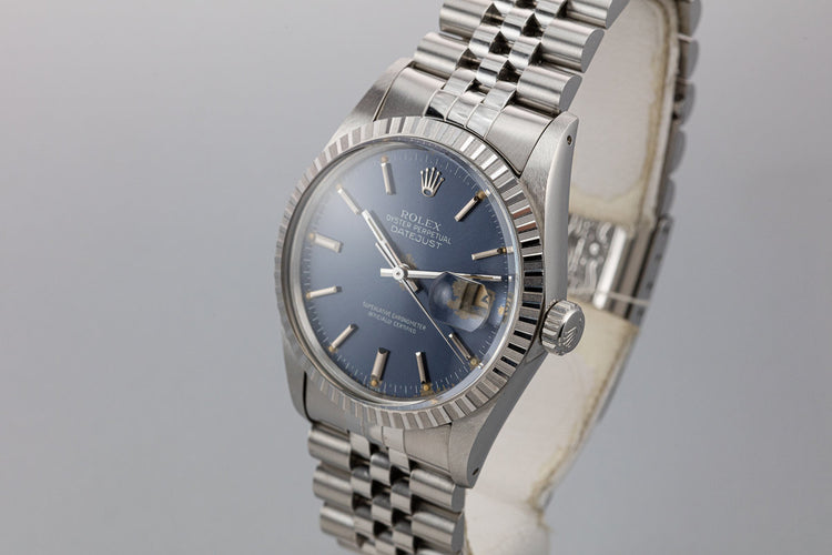1984 Rolex DateJust 16030 Blue Dial with Box and Papers