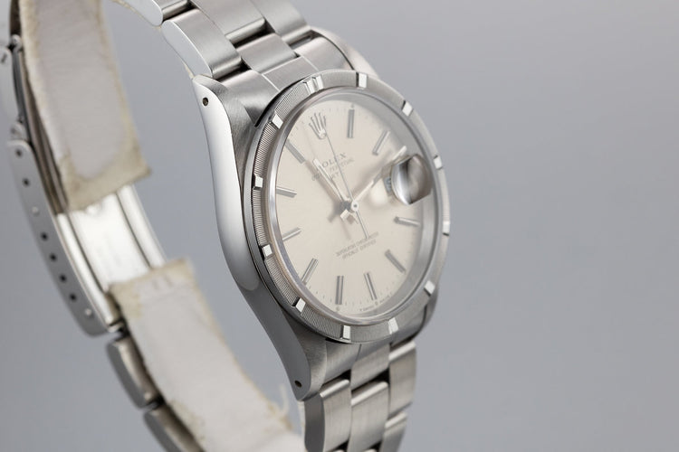 1991 Rolex Date 15210 Silver Dial
