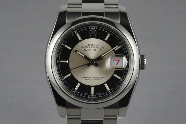 2006 Rolex Datejust 116200 Tuxedo Dial with Box and Papers