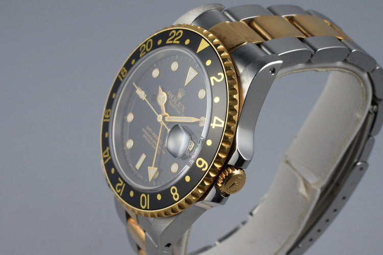 1991 Rolex Two Tone GMT II 16713 Black Dial