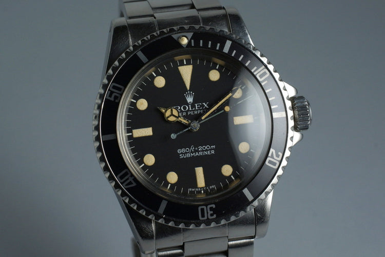 1977 Rolex Submariner 5513 Mark I Maxi Dial with Box and Papers
