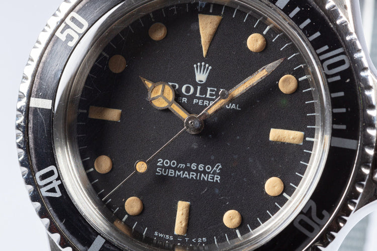 1969 Vintage Rolex Submariner 5513 Meters First Dial