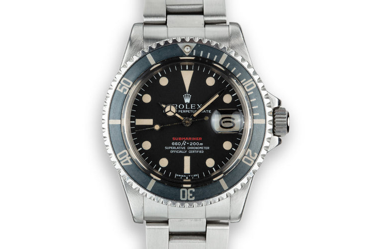 1972 Rolex Red Submariner 1680 MK IV Dial with Box and Papers