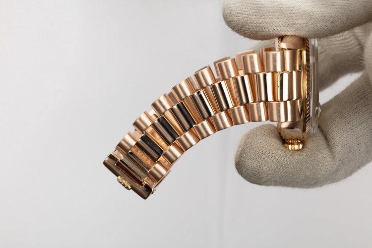 1965 Rolex 18K Rose Gold Day-Date 1803 Silver Dial