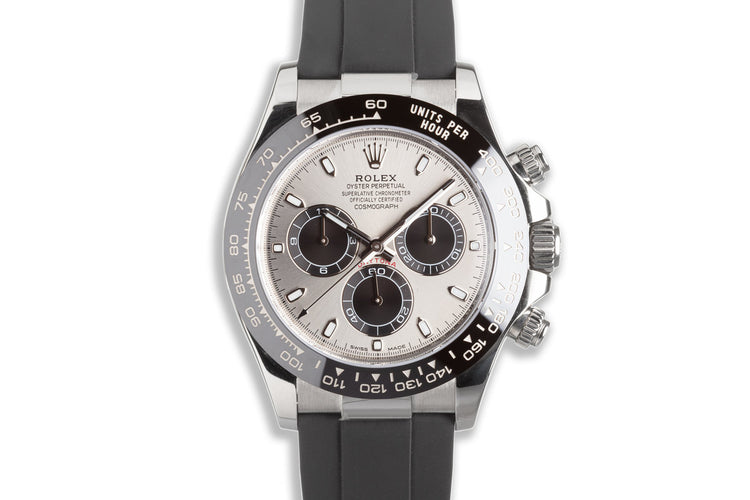 18K Rolex WG Rolex Daytona on Oysterflex Gray Dial
