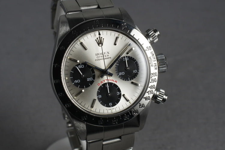 1971 Rolex Daytona 6265 Silver Big Red Daytona with Punched Papers