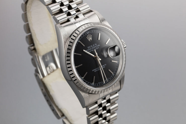 1997 Rolex DateJust 16220 Black Dial