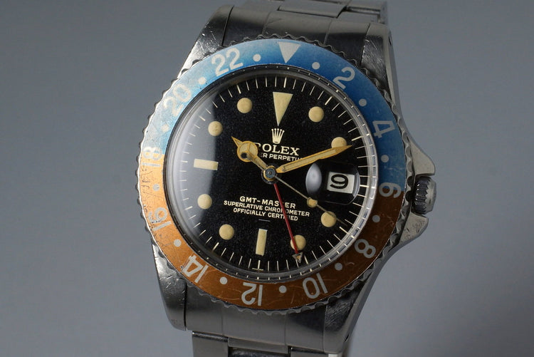1963 Rolex GMT 1675 PCG Gilt Underline Dial