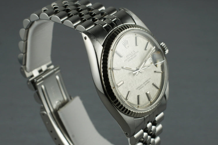 Vintage Rolex DateJust 1601 with Silver Linen Dial