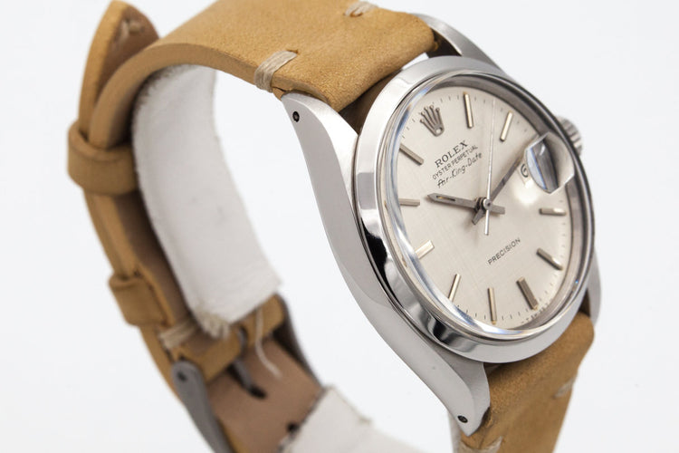 1971 Rolex Air King Date 5700 Silver Linen Dial