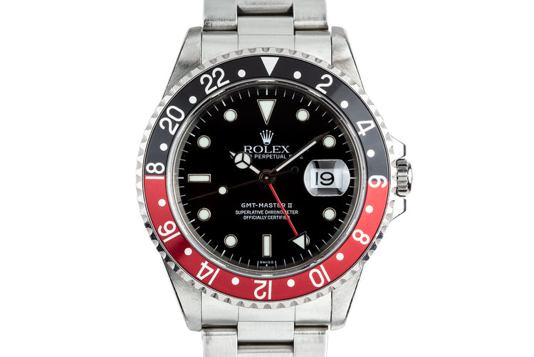 1999 Rolex GMT-Master II 16710 SWISS Only Dial with Service Papers