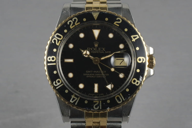 Rolex GMT Two Tone 16753 with Black Dial