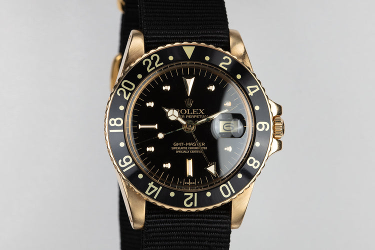 1979 Rolex 18K YG GMT-Master with Black Nipple Dial