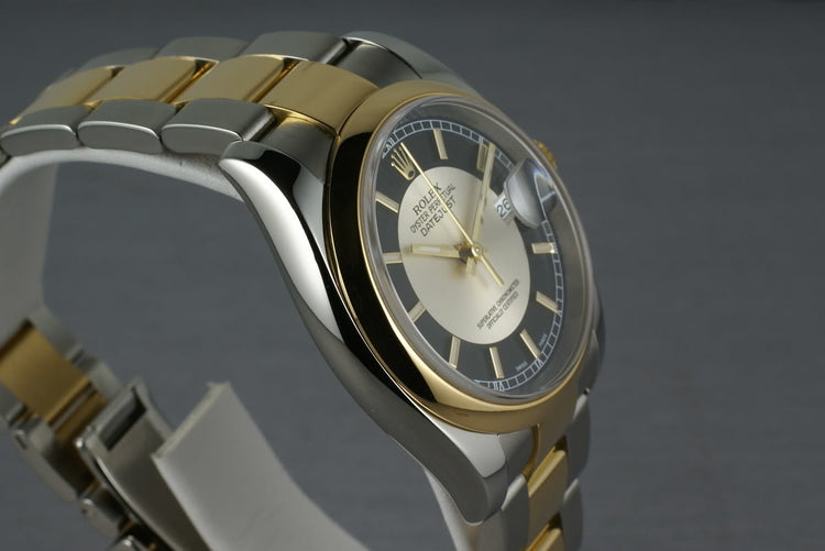 Rolex Datejust 18K and Steel 116203 Tuxedo Dial