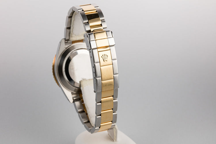 2002 Rolex Two-Tone Submariner 16613 Blue Dial with Box and Papers.