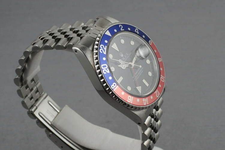 Rolex GMT 16710 on a Jubilee