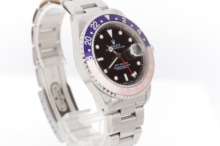 1995 Unpolished Rolex GMT Master 16700 Faded Pepsi Bezel & Tritium Dial