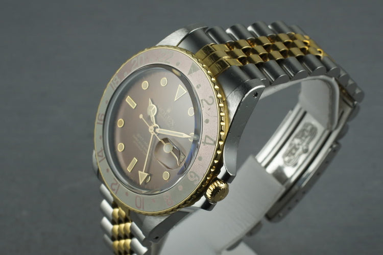 1985 Rolex GMT Two Tone 16753 with Root Beer Dial