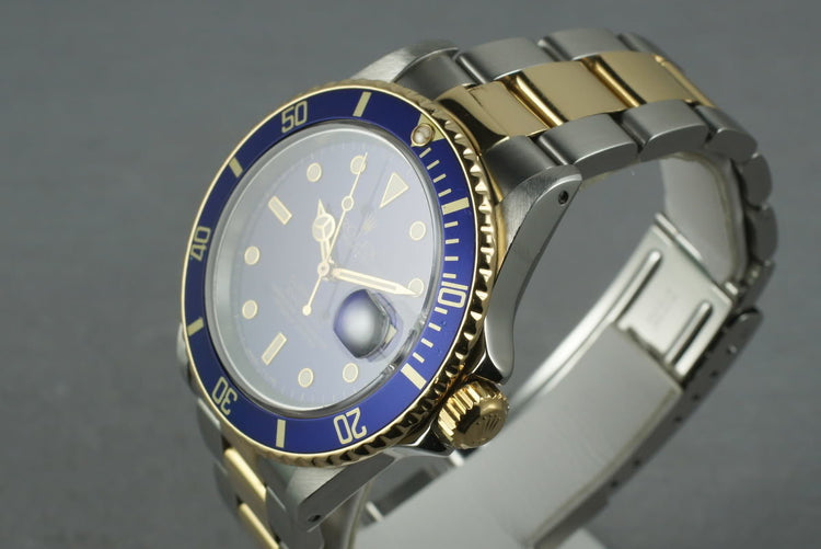 1988 Rolex Submariner 18K/SS Blue Dial 16803