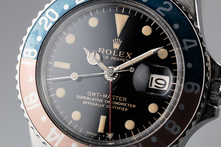 1966 Rolex GMT-Master 1675 Gilt Dial with Box and Double Punch Papers