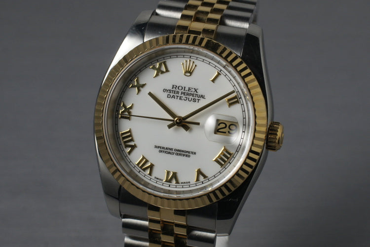 2003 Rolex Two Tone DateJust 116233 with Box and Papers