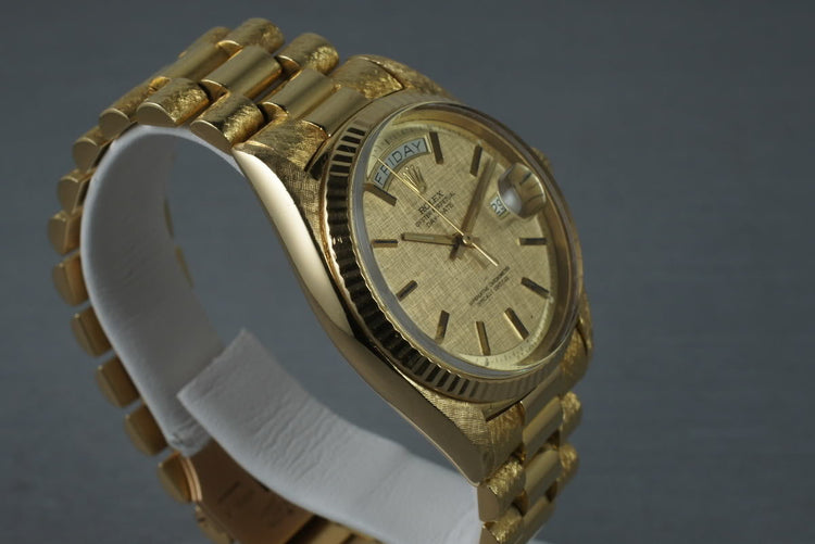 1970 Rolex Vintage President 1803 with Linen Dial and Morellis finish