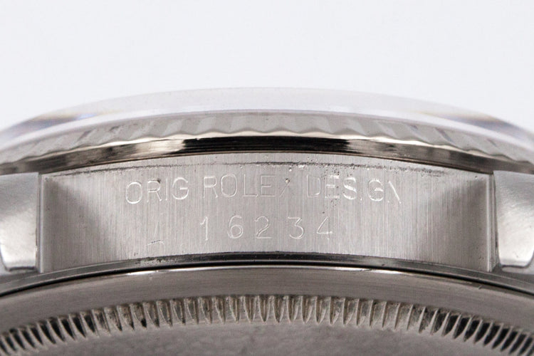 1990 Rolex DateJust 16234 Grey Tapestry Dial