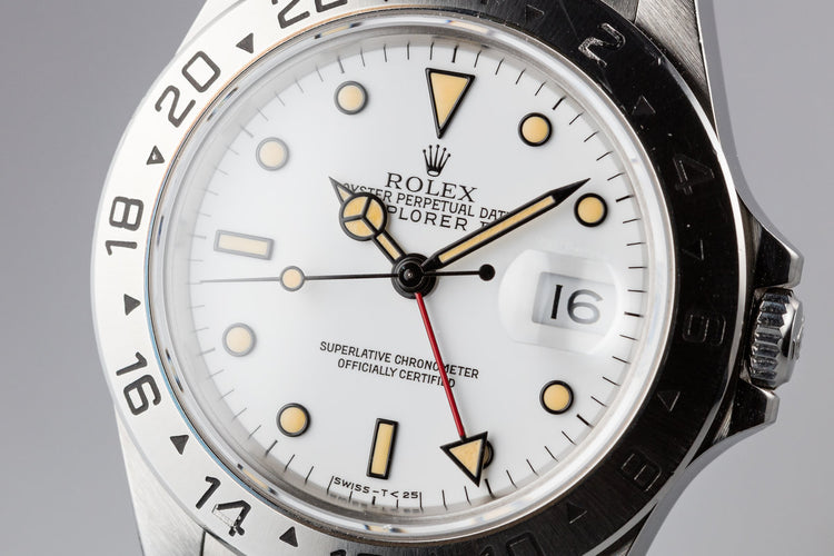 1991 Rolex Explorer II 16570 White Dial