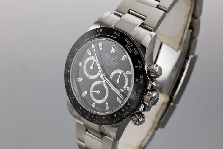 2018 Rolex Ceramic Daytona 116500LN Black Dial with Box and Papers