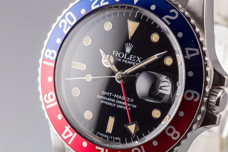 1984 Vintage Rolex GMt-Master 16750 "Pepsi" with Service Papers