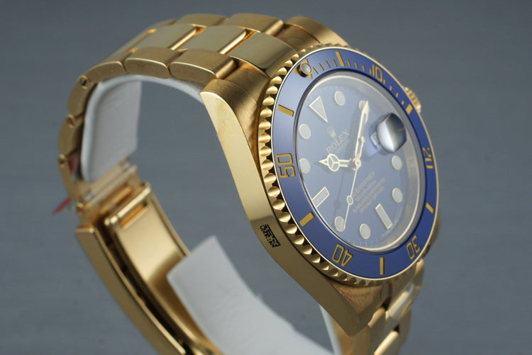 2009 Rolex YG Submariner 116618LB with Box and Papers
