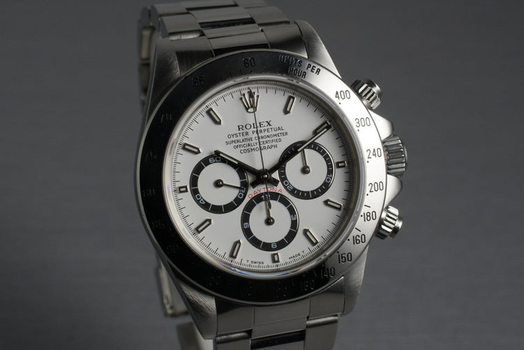 1996 Rolex SS Zenith Daytona 16520 White Dial